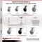 Service Caster 6 Inch Rubber on Steel Caster Set with Roller Bearings and Swivel Locks SCC SCC-35S620-RSR-BSL-4 - alternate 2